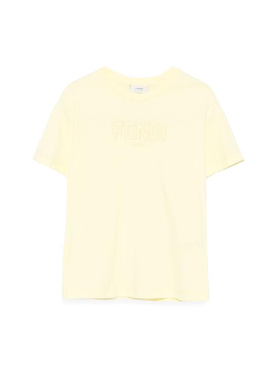 25SS [키즈] 펜디 티셔츠 JUI174K 7AJF1QYA YELLOW