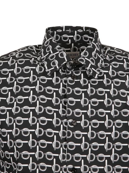  버버리 반팔 셔츠 8089074 B9593 Black - BURBERRY