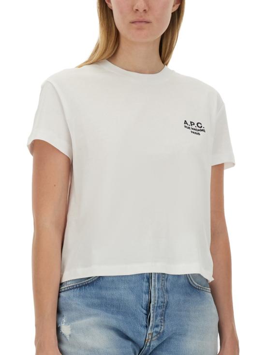 26FW 아페쎄 루 마담 박시 티셔츠 COHBM F26389 TAE WHITE - A.P.C.
