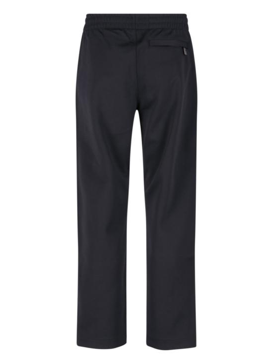 25FW 버버리 체크 트리밍 코튼 블렌드 트랙 팬츠  8110564A1189 Black - BURBERRY