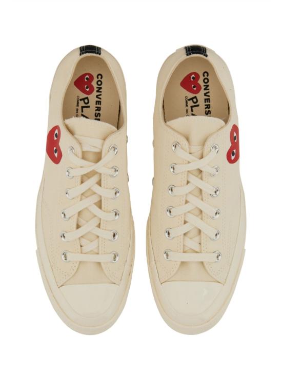 25FW 꼼데가르송 플레이 X 컨버스 스니커즈 AZ K128 001 2 WHITE - COMME DES GARCONS PLAY CONVERSE