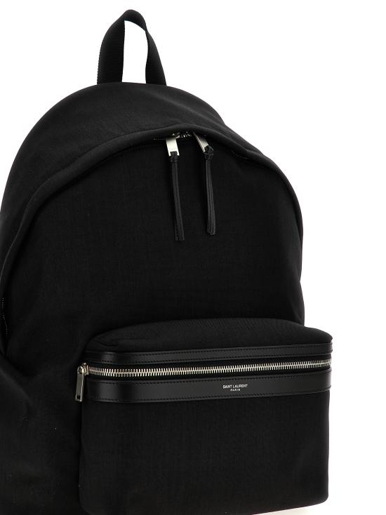 25FW 생로랑 CITY 시티 클래식 로고 백팩 534967 FAEBS1000 BLACK - SAINT LAURENT