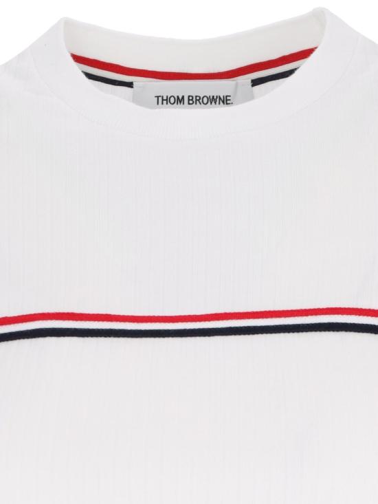  톰브라운 반팔 티셔츠 FJS143A J0066100 White - THOM BROWNE