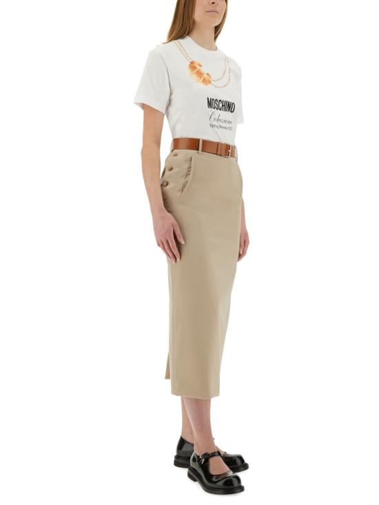 25SS 모스키노 반팔 티셔츠 07030541 1001 WHITE - MOSCHINO