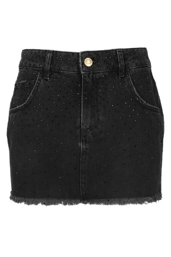  블루마린 데님 스커트 2G117A Black