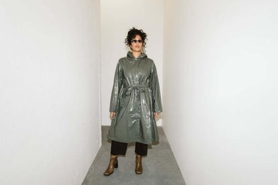  레인스 자켓 스웜프 A라인 롱 재킷 - RAINS