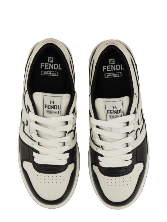 26SS 펜디 매치 레더 로우탑 스니커즈 7E1643 AOMNF0E7C WHITE - FENDI