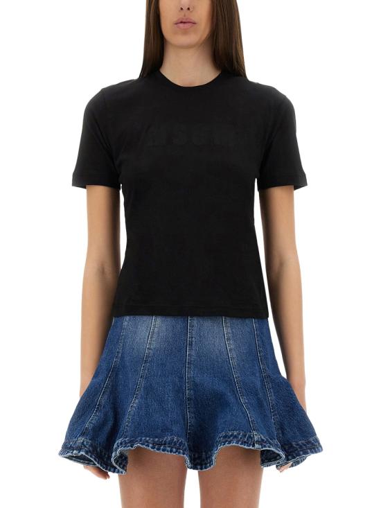 25SS 엠에스지엠 반팔 티셔츠 3842MDM99 25731399 BLACK