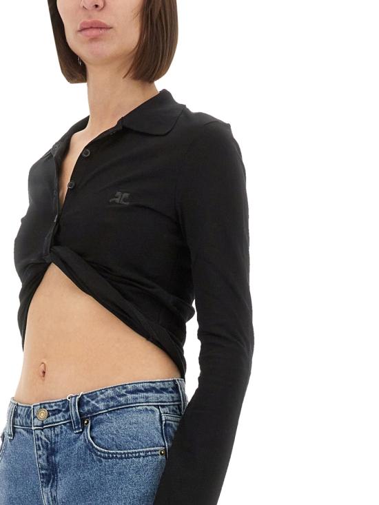 26SS 쿠레쥬 폴로 티셔츠 225JPO048 JS01939999 BLACK - COURREGES