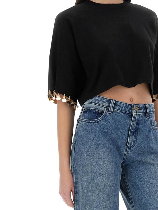 25SS 파코라반 반팔 티셔츠 25EMPU041ML0279 P001 BLACK - PACO RABANNE