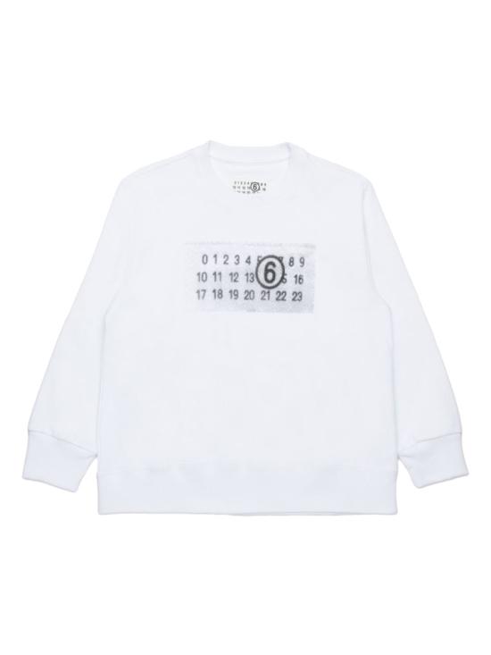 25SS [키즈] MM6 메종마르지엘라 트레이닝 상의 M60796K MM02XM6100 WHITE