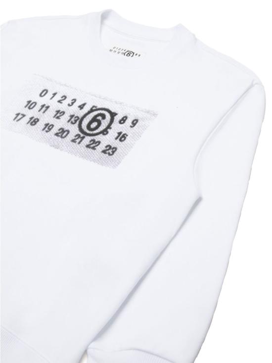 25SS [키즈] MM6 메종마르지엘라 트레이닝 상의 M60796K MM02XM6100 WHITE - MM6 MAISON MARGIELA