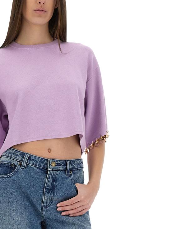 25SS 파코라반 반팔 티셔츠 25EMPU041ML0279 P519 LILAC - PACO RABANNE