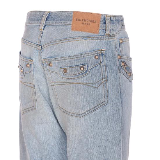 25FW 발렌시아가 스트레이트 팬츠 849953 TTW744200 Blue - BALENCIAGA