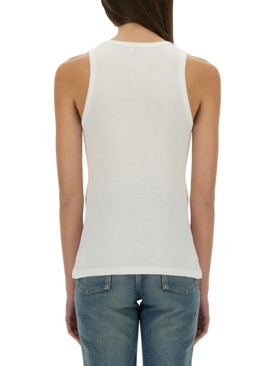 26SS 생로랑 민소매 티셔츠 824583 YB2MH9000 WHITE - SAINT LAURENT