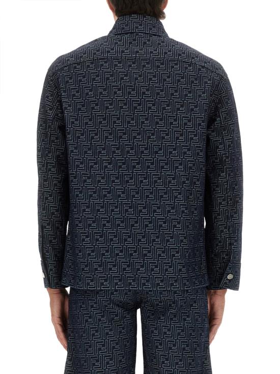 26FW 펜디 긴팔 셔츠 FW1321 AUX4F0BUZ BLUE - FENDI