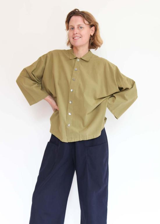  일레븐 스티치 블라우스 빅 셔츠