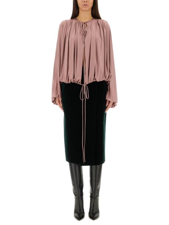 26FW 생로랑 블라우스 820917 Y7F985284 PINK