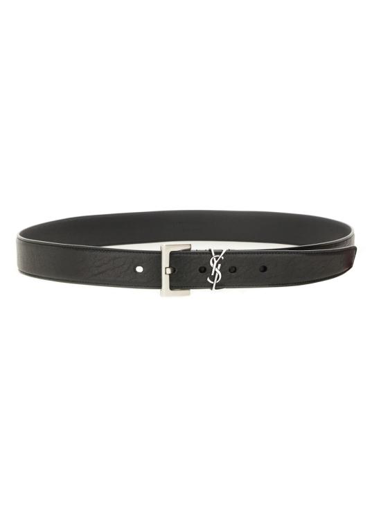26FW 생로랑 모노그램 벨트 634440 AAC8A1000 BLACK