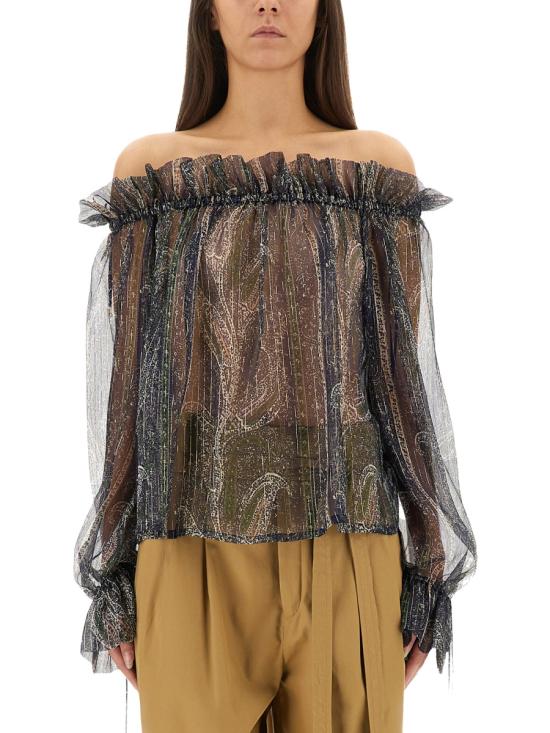 26SS 생로랑 블라우스 823001 Y4K854007 BLUE