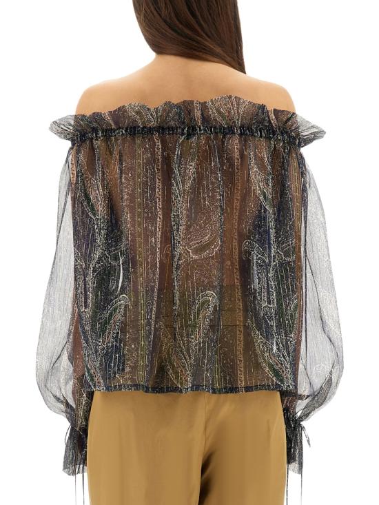 26SS 생로랑 블라우스 823001 Y4K854007 BLUE - SAINT LAURENT