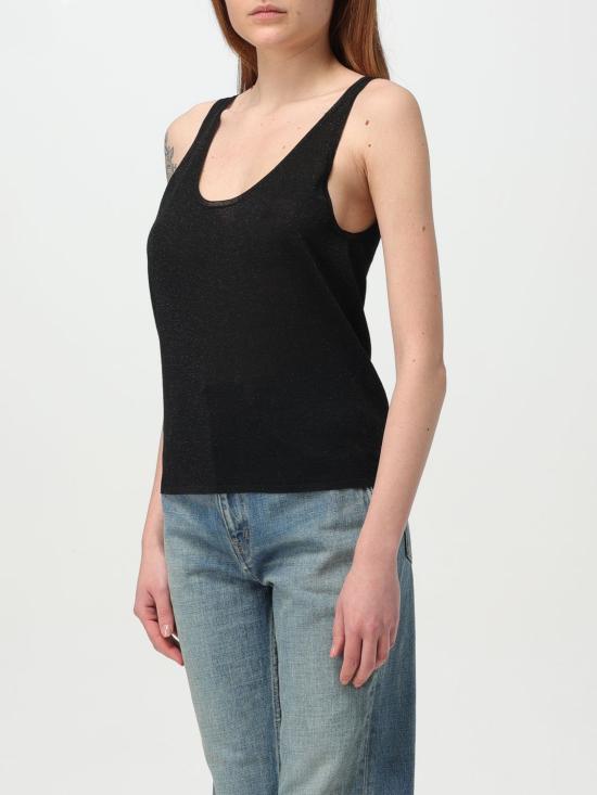 25FW 생로랑 민소매 티셔츠 819010 Y76ZC1001 BLACK - SAINT LAURENT