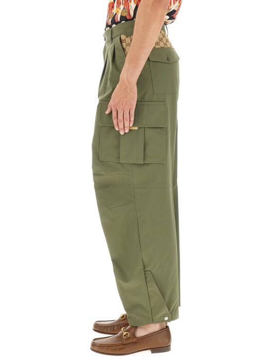 26FW 구찌 코튼 카고 트라우저 751436 ZANW63550 GREEN - GUCCI