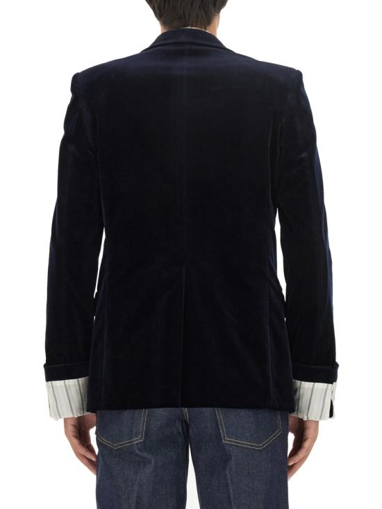 26FW 구찌 스트레치 코튼 벨벳 포멀 자켓 753082 ZJV754240 BLUE - GUCCI