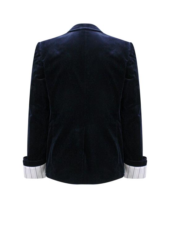 25FW 구찌 스트레치 코튼 벨벳 포멀 수트 자켓 753082 ZJV754240 BLUE - GUCCI