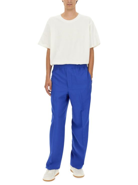 26FW 구찌 인터로킹 GG 로고 울 모헤어 블렌드 팬츠 742766 Z8BI74031 BLUE - GUCCI