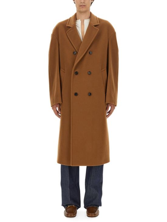 26FW 구찌 울 더블 브레스티드 코트 757813 ZACEV2192 BROWN