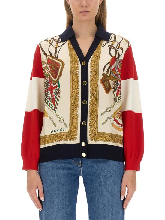26FW 구찌 엑스트라 파인 울 프린티드 가디건 753505 XKDGF9212 MULTICOLOUR