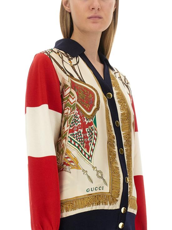 26FW 구찌 엑스트라 파인 울 프린티드 가디건 753505 XKDGF9212 MULTICOLOUR - GUCCI