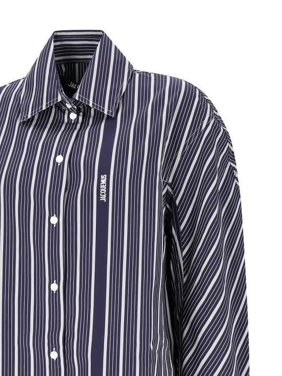 25FW 자크뮈스 블라우스/셔츠 25EDRW00686AW00494 BUSINESS LOGO STRIPES NAV 3EQ - JACQUEMUS