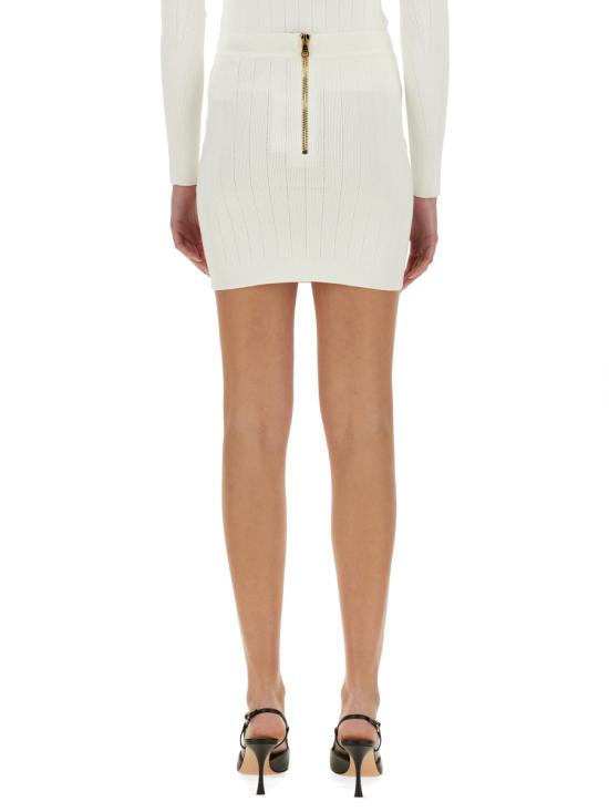  발망 스커트 BF1LB290 KB070FA WHITE - BALMAIN