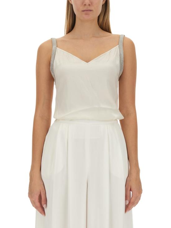  파비아나 필리피 민소매 티셔츠 TPD223F607 D60025 WHITE