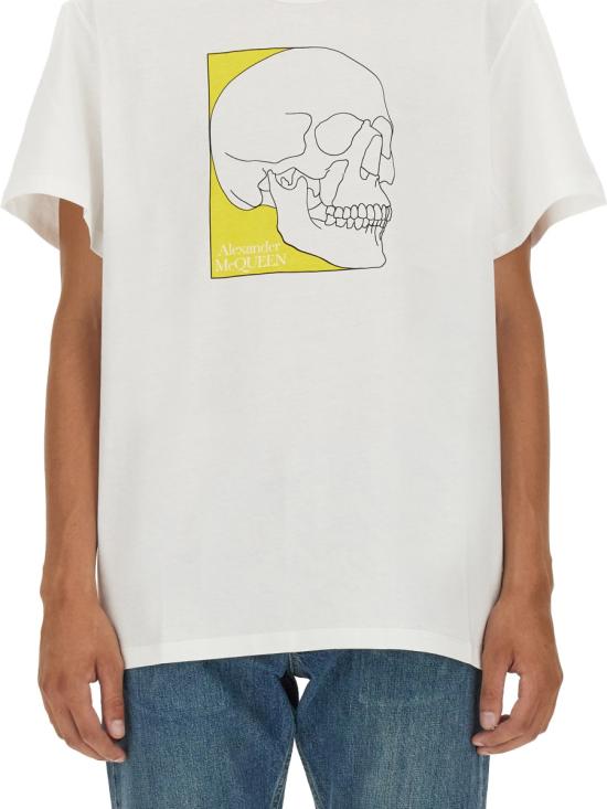  알렉산더 맥퀸 반팔 티셔츠 759448 QVZ300900 WHITE - ALEXANDER MCQUEEN