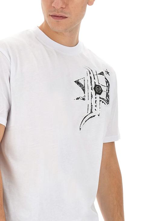  필립 플레인 반팔 티셔츠 MTK6398 PJY002N01 WHITE - PHILIPP PLEIN