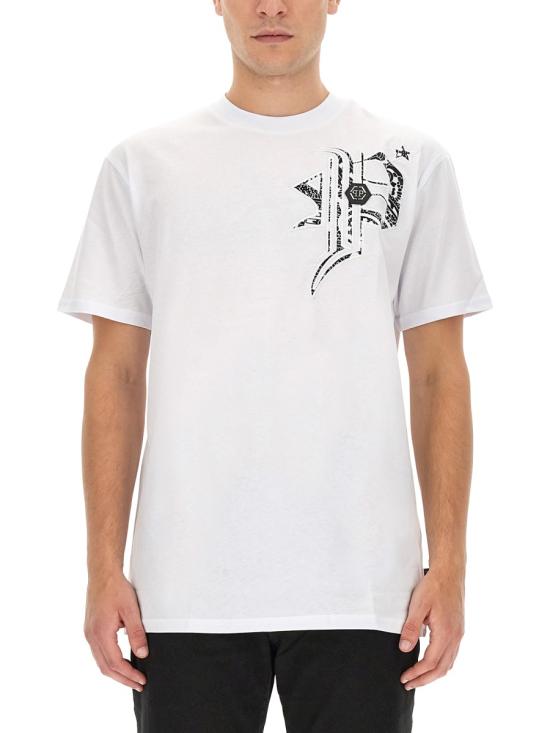  필립 플레인 반팔 티셔츠 MTK6398 PJY002N01 WHITE