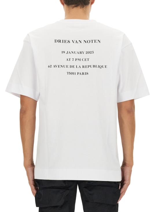  드리스 반 노튼 반팔 티셔츠 021112 7602001 WHITE - DRIES VAN NOTEN
