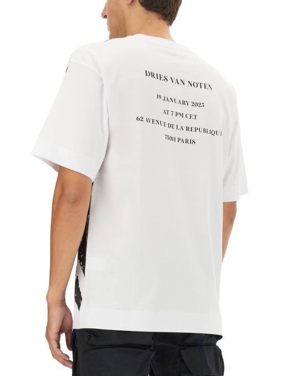  드리스 반 노튼 반팔 티셔츠 021112 7602001 WHITE - DRIES VAN NOTEN