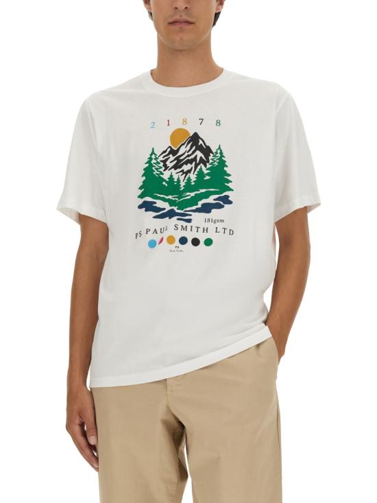  PS 바이 폴스미스 반팔 티셔츠 M2R 011R LP4249 01 WHITE - PS BY PAUL SMITH