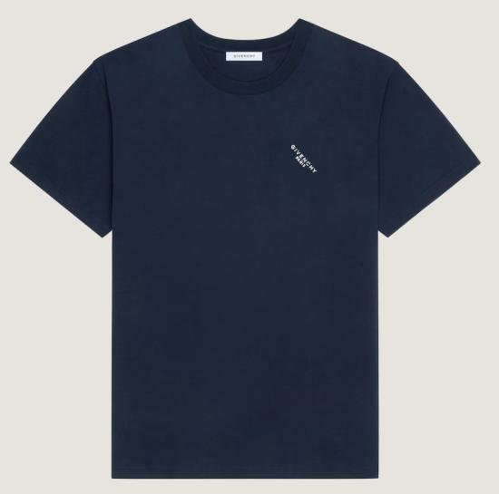 25FW 지방시 반팔 티셔츠 BM71NK3YRR 499 NAVY