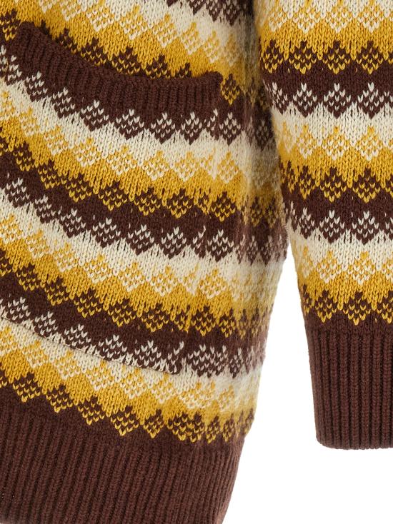 25FW 오라리 가디건 A25AC03ECBURGUNDYYELLOW Multicolor - AURALEE