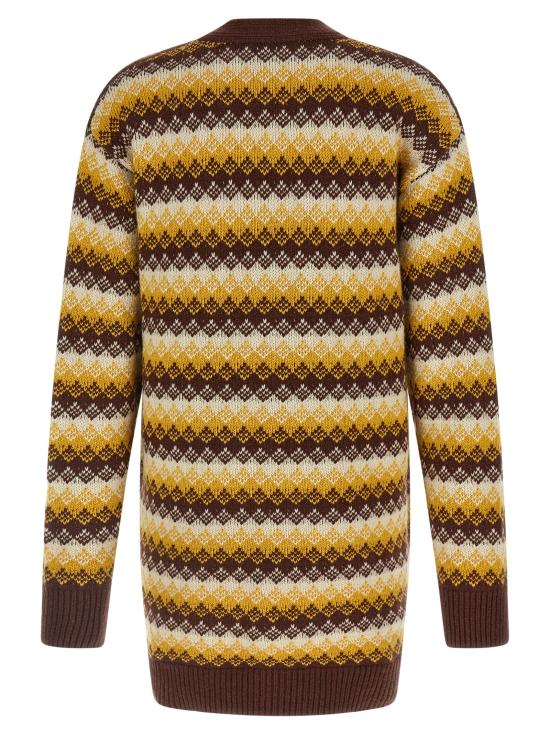 25FW 오라리 가디건 A25AC03ECBURGUNDYYELLOW Multicolor - AURALEE