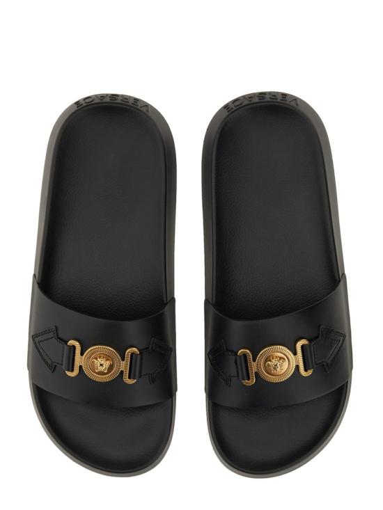 25FW 베르사체 뮬/슬리퍼 1010628 DV46G1B00V BLACK - VERSACE