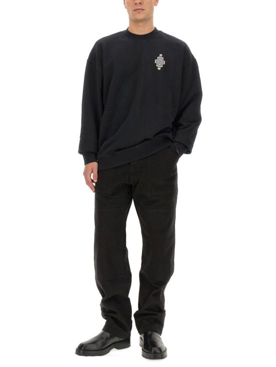  마르셀로 불론 긴팔 티셔츠 CMBA097 F23FLE0021033 BLACK - MARCELO BURLON