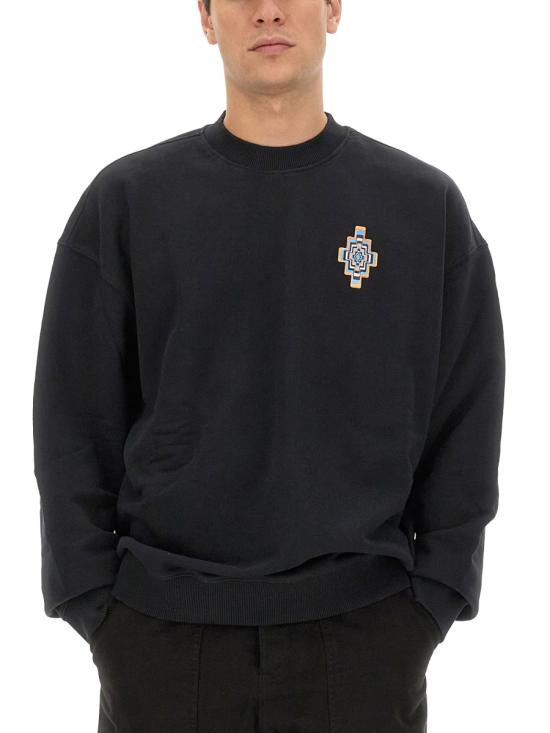  마르셀로 불론 긴팔 티셔츠 CMBA097 F23FLE0021033 BLACK - MARCELO BURLON