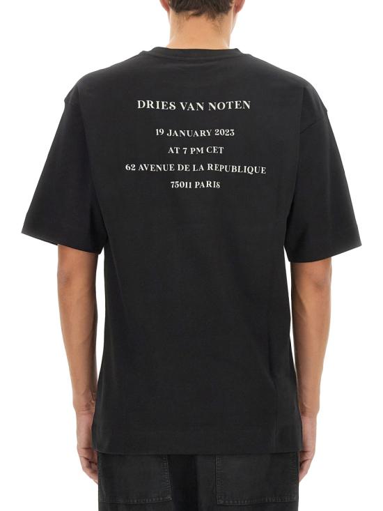  드리스 반 노튼 반팔 티셔츠 021112 7602900 BLACK - DRIES VAN NOTEN