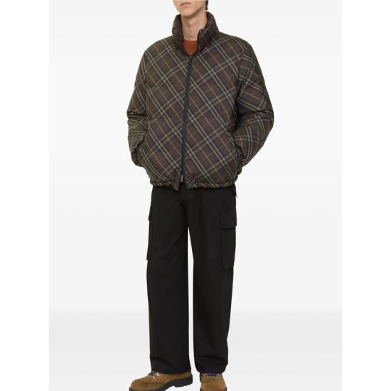 25FW 버버리 리버시블 체크 스노든 푸퍼 자켓 8115565 SNOWDON B2412 BROWN GREY - BURBERRY